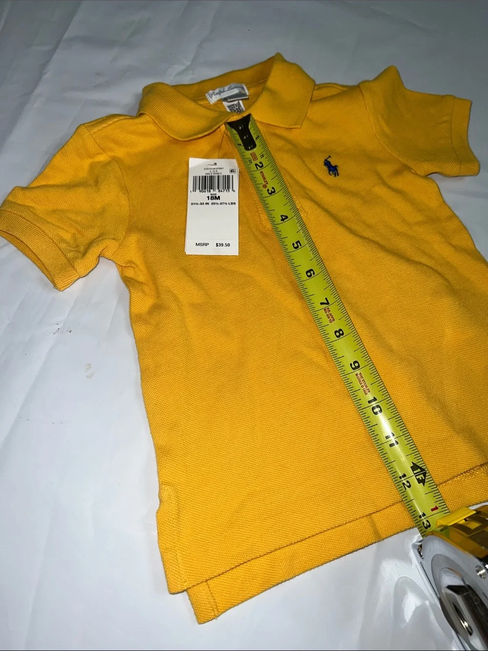 Ralph Lauren Toddler Bright Yellow and Navy Pony with Button-up